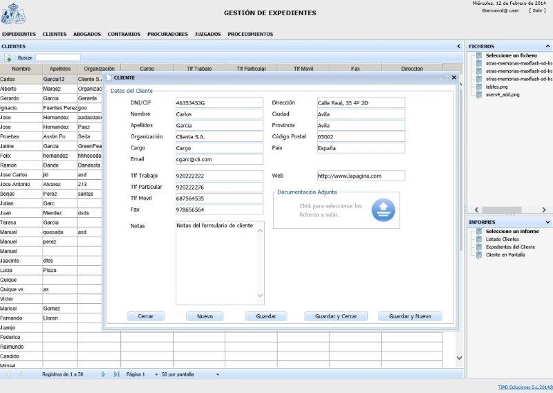 Datos del Cliente