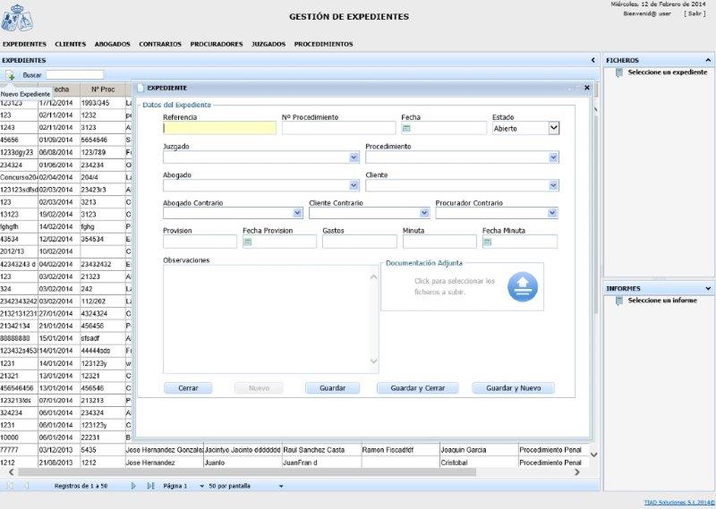Nuevo Expedientes
